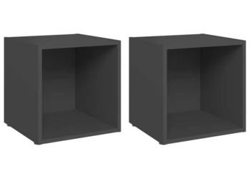 Szafki pod telewizor 2 szt. szare 37x35x37 cm WM-805505