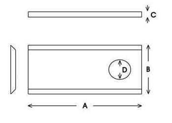 Nożyk kosiarki rotacyjnej 96x40x3 mm VLH4017