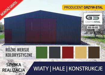 D101 Garaż Blaszany 12x10m Wiata , Hala , Magazyn Rolniczy   -  GRZYWSTAL