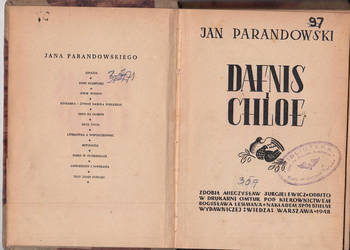 (02009) DAFNIS I CHLOE – JAN PARANDOWSKI
