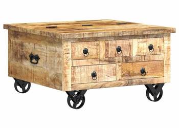 vidaXL Stolik kawowy, chropowate drewno mango(SKU:243979)