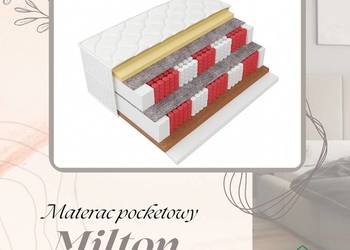 Materac pocketowy 160x200 Milton Dwustronny o twardości H3/H4 i H4