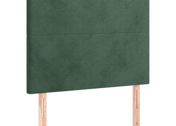 Zagłówek do łóżka z LED ciemnozielony 90x5x118/128cm aksamit WM-3122183