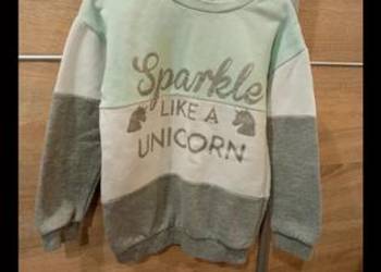 Bluza primark 122 6-7 lat jednorożec sparkle bawełna
