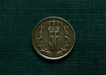 LUKSEMBURG - 5 franków, 1987r