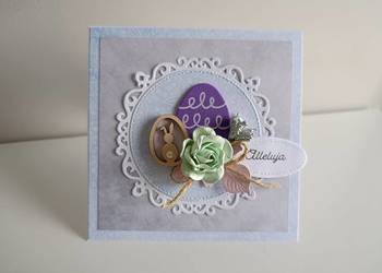 Kartka ręcznie robiona Świąteczna Wielkanoc 4