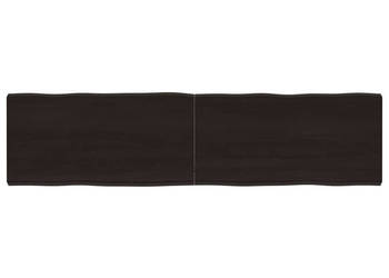 Blat ciemnobrązowy 160x40x(2-6) cm drewno z naturalną krawędzią WM-364035