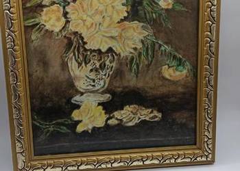 Obraz w złoconej ramię piwonie reprodukcja