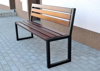 Ławka Parkowa Ogrodowa z oparciem Miejska stalowa 150cm W140