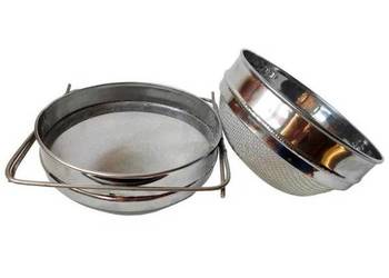 Sito do miodu podwójne wypukłe 20cm stal nierdzewna