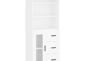 Witrynka biała 695x34x180 cm materiał drewnopochodny WM-3189517