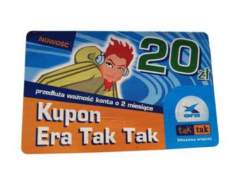 Stary kupon era tak tak 20zl karta doładowanie unikat kolekcjonerski antyk