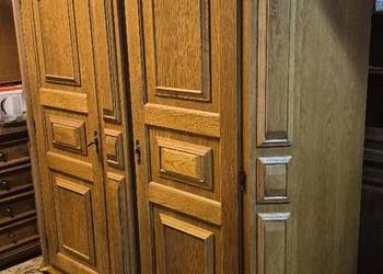 Szafa dębowa garderobiana 2 drzwiowa z szufladami