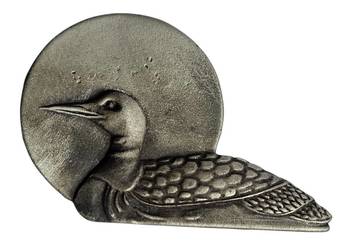 VINTAGE ARTYSTYCZNA BROSZKA EDWARDIAŃSKA KACZKA CYNA JUBILERSKA PEWTER DUCK