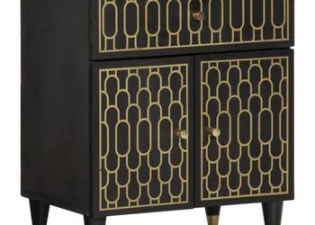 Szafka nocna, 50x33x60 cm, lite drewno mango（SKU:358331）