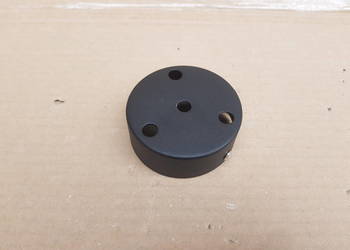Listwa do lamp rozeta podsufitka maskownica 80mm CZARNA MATOWA 4 otwory