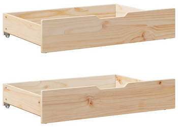 Szuflady pod łóżko z kółkami 2 szt. 85x55x16 cm sosna WM-850926
