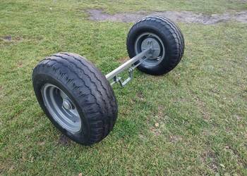 Oś z kołami hamowana 12.5 80 r18 ,do przyczepy, beczkowozu jednoosiowa Oś z kołami hamowana 12.5 80 r18 ,do przyczepy, beczkowozu jednoosiowa