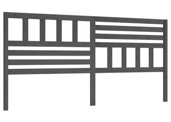 Wezgłowie łóżka szare 206x4x100 cm lite drewno sosnowe WM-814166