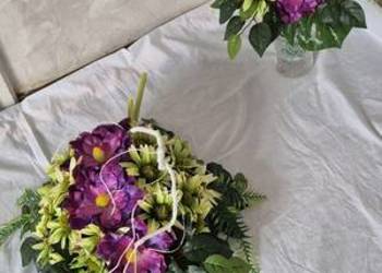 Dekoracja nagrobna. Kompozycja na cmentarz. Komplet