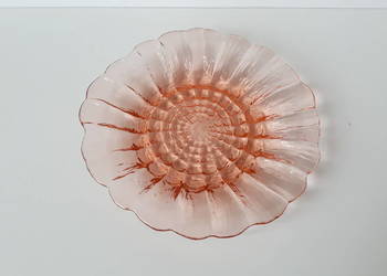 Talerzyk Cora nr 2 (ok. 17,5 cm), Ząbkowice, kolorowe szkło PRL Talerzyk Cora nr 2 (ok. 17,5 cm), Ząbkowice, kolorowe szkło PRL