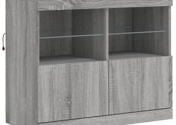 Szafka z oświetleniem LED szary dąb sonoma 81x37x67 cm WM-836663