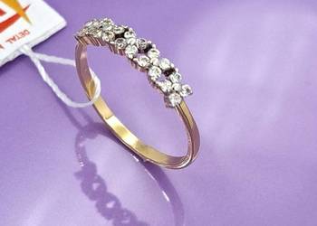 WYPRZEDAŻ !-25%Pierścionek r.17 Złoty pr.585 Obrączkowy korona z kZ-995