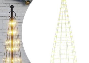 Choinka LED na maszcie flagowym 550 LED Ciepła biel 300 cm(SKU:358112)