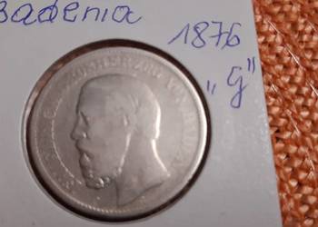 moneta srebrna Badenii z 1876r