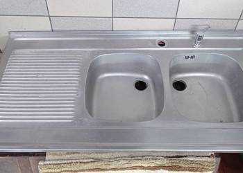 Zlewozmywak FRANKE dwukomorowy z baterią, ociekaczem 120x60 stalowy