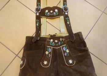 Guadi Leathers oryginalny strój bawarski z naturalnej miękkiej skóry zamsz