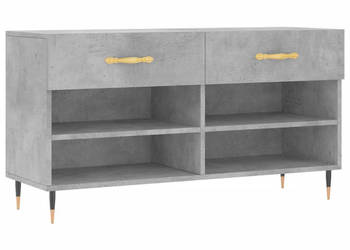 Ławka z miejscem na buty szarość betonu 102x35x55 cm WM-829720