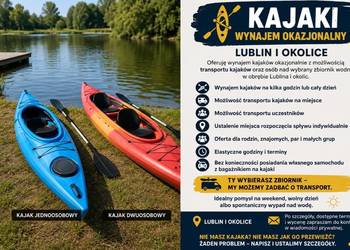 Kajaki wynajem okazjonalny Lublin i okolice