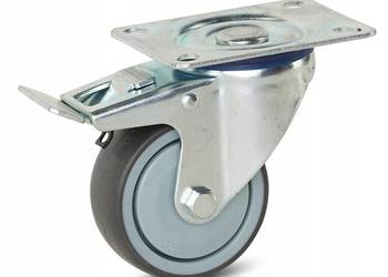 Koło kółko skrętne 80mm 80kg guma termoplastyczna