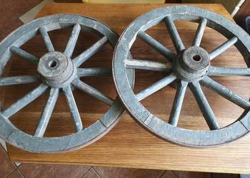 Koło drewniane z metalową obręczą, średnica 40 cm, cena za sztukę