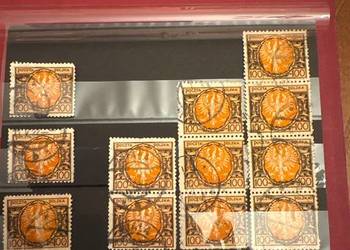 Znaczki 1921 r. Duży orzeł na tarczy barokowej