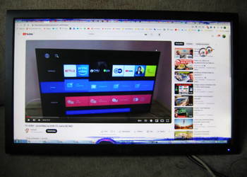 Monitor ASUS VS247 - delikatnie uszkodzony ekran + przewody