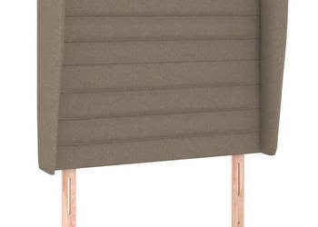 Zagłówek uszak taupe 93x23x118/128 cm tkanina WM-3118082