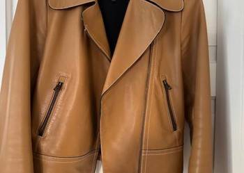 Massimo Dutti kurtka skórzana damskXS camel brąz skóra naturalna