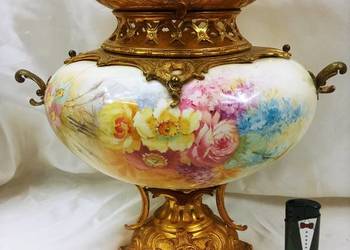 Śliczny wazon Brąz Porcelana Empir 19 w.