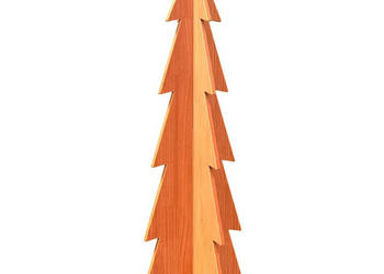 Drewniana choinka do udekorowania woskowy brąz 112 cm sosna WM-858173