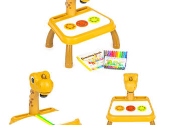 Projektor tablica do rysowania dinozaur 12 flamastrów 24 wzory