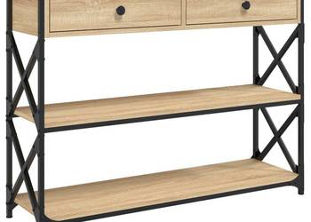 vidaXL Stolik konsolowy, dąb sonoma, 100x28x75 cm（SKU:834191）