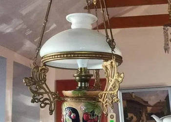 Lampa. Majolika. Orginalna.. Elektryczna