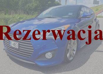Hyundai Veloster 1.6 Turbo 204KM, Automat, LED, Skóra, Bezwypadek, Zadbany