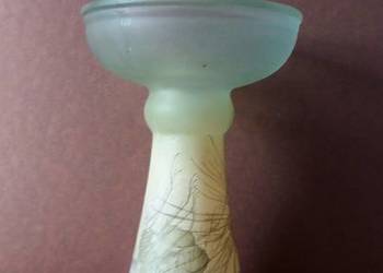 Retro Dekoracyjny Wazon Szkło Szronione