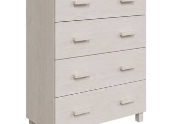Komoda HAMAR biała 79x40x1035 cm lite drewno sosnowe WM-340425