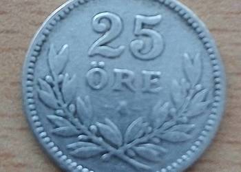 SZWECJA-25 ORE 1914 r SREBRO ( 0,600)