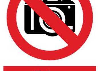 Naklejka BHP Zakaz fotografowania GC028