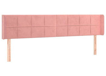 Zagłówek do łóżka z LED różowy 163x16x78/88 cm aksamit WM-3123295